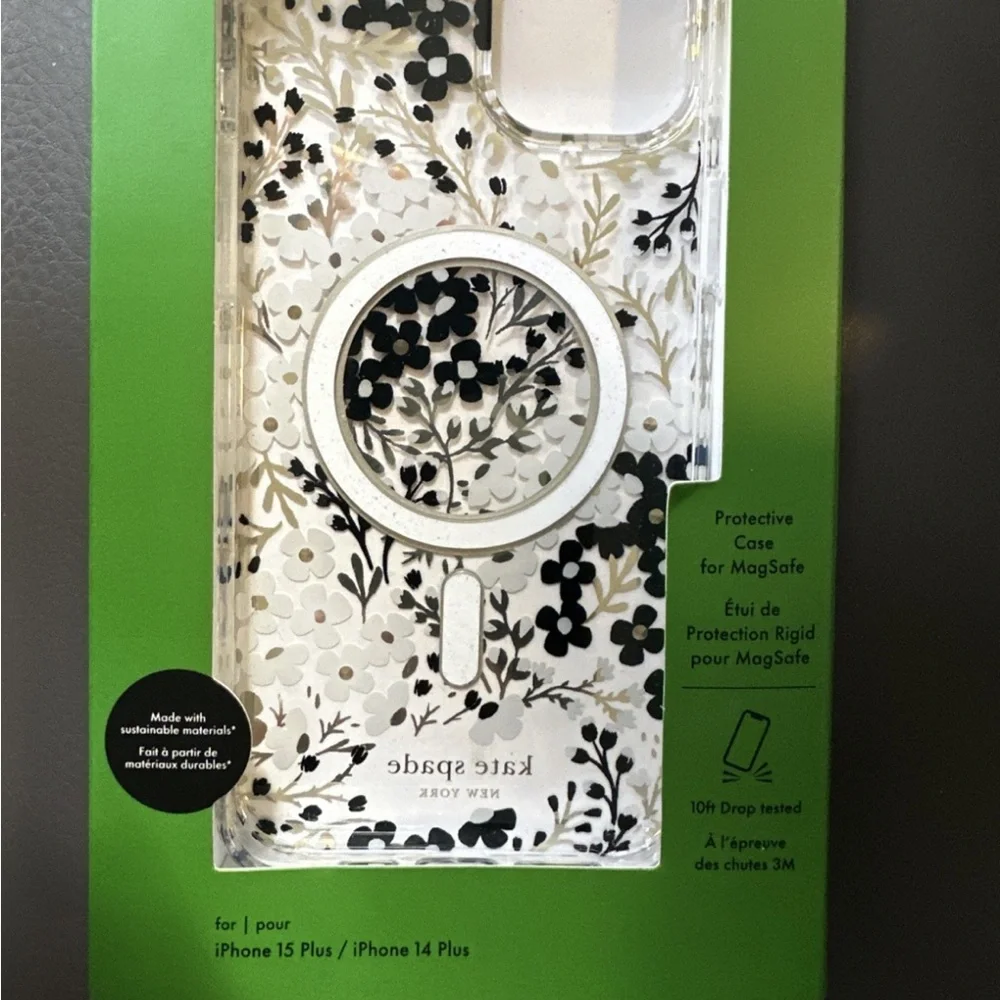 Kate Spade Black and White Floral Phone Case protective case
